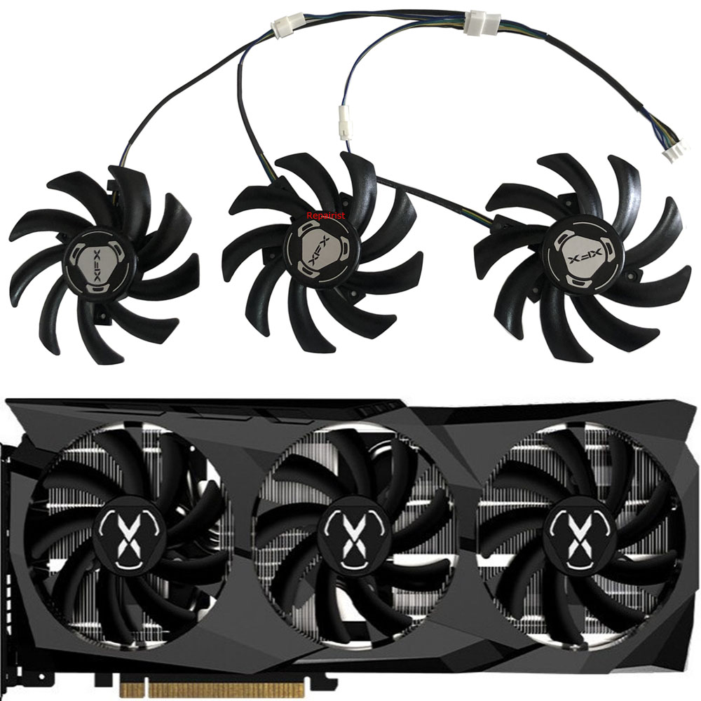 Rx 6700 Xt 12Gb Graphics Card - 3ピース/セット、FDC10H12S9-C、グラフィックカードファン、vgaクーラー、fd7010h12s、xfx rx 6700 xt 12gb用、XFX RX