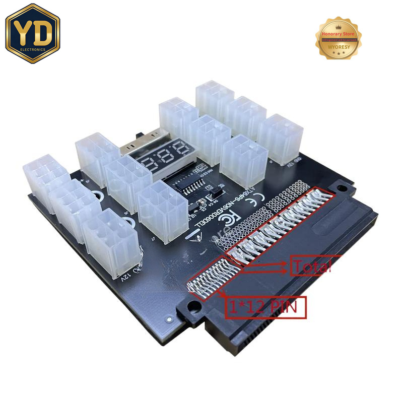 YD PCI-E 12V 50ピン - ATX 12 x 6 - 2400W Server Psu Breakout Board のレビューと価格