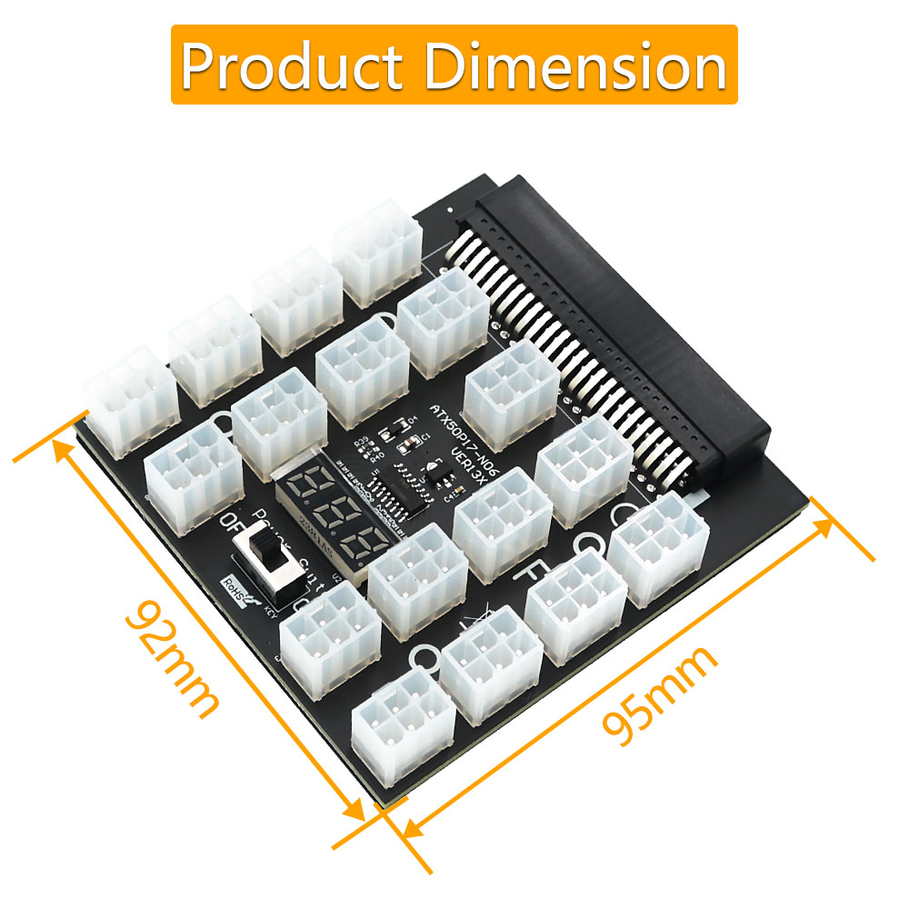 Pci-e 12vに50Pin atx 17 × 6Pin電 - 2400W Server Psu Breakout Board のレビューと価格